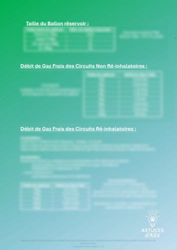 Mémo ASV – Ballon réservoir & Débit de Gaz Frais (DGF) en anesthésie